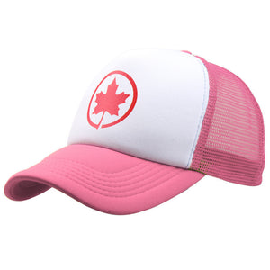 New Canada Trucker Baseball Cap Summer Dad Hat Maple Leaf Print Mesh Hats For Women Men Snapback Hip Hop Cotton Caps Adjustable