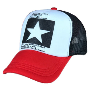 Snapback Trucker Caps Dad Hats Baseball Cap Men Star Print Summer Outdoor Sport Hip Hop Adjustable Women Mesh Hat Casual Visor