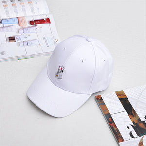 Dad Hat Snapback Baseball Cap Men Love Gestures Finger Embroidery Hip Hop Trucker Caps Heart Women Smile Sun Pattern Golf Hats