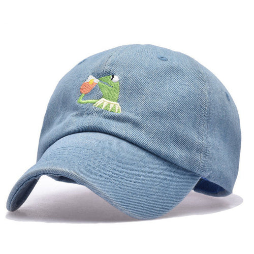 New Frog Tea Pepe Dad Hat Embroidery Baseball Caps Skull Black Snapback Trucker Hats Summer Heart Hip Hop Rapper Cap Adjustable