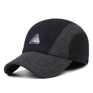 [AETRENDS] Wool Cap Ears Mens Baseball Caps Russia Winter Festival Brand Man Hat Sport Polo Golf Band Hats Bone Trucker Z-5003