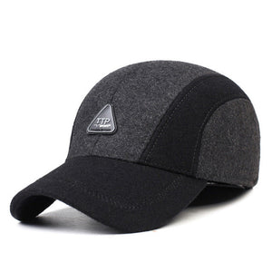 [AETRENDS] Wool Cap Ears Mens Baseball Caps Russia Winter Festival Brand Man Hat Sport Polo Golf Band Hats Bone Trucker Z-5003