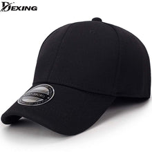 Load image into Gallery viewer, solid unisex black baseball cap men snapback hat  women cap flexfit fitted hat Closed  Male full cap  Gorras Bones trucker hat