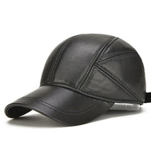 Load image into Gallery viewer, [AETRENDS] Sheepskin Leather Cap Winter Hats for Men Genuine Leather Baseball Cap with Ears Dad Hat Trucker Hat Casquette Z-5295