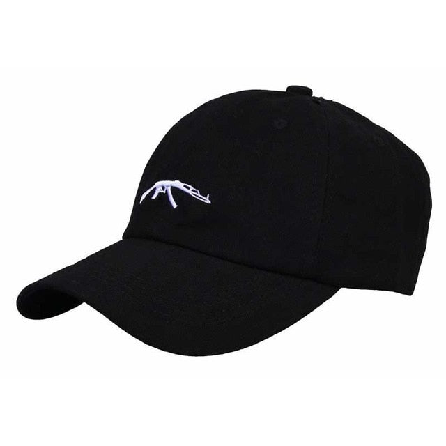 Summer Cotton Uzi Gun Baseball Cap US Fashion Ak47 Snapback Caps for Men Hip Hop Dad Hat Casual Women Embroidery Trucker Hat