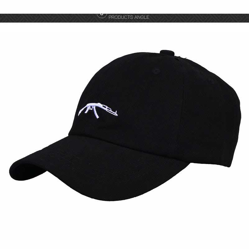 Summer Cotton Uzi Gun Baseball Cap US Fashion Ak47 Snapback Caps for Men Hip Hop Dad Hat Casual Women Embroidery Trucker Hat