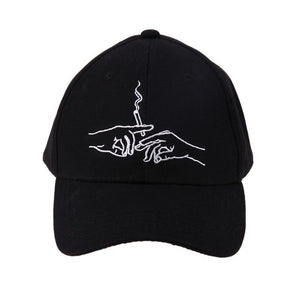 Unisex Hands Smoke Embroidery Baseball Cap