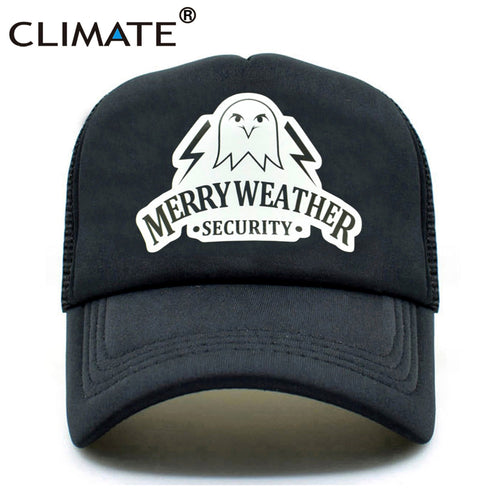 CLIMATE Men Trucker Caps Hot Game Auto V 5 Cap New Merry Weather Security Fans Caps Hat Cool Mesh Trucker Cap Hat for Men Youth