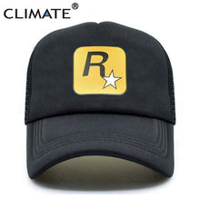 Load image into Gallery viewer, CLIMATE Men Trucker Caps Hot Game Auto V 5 Cap New Merry Weather Security Fans Caps Hat Cool Mesh Trucker Cap Hat for Men Youth