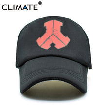 Load image into Gallery viewer, CLIMATE Men Rock Metal Caps Mesh Hat Rock and Roll Music Defqon.1 Black Cool Summer Baseball Cap Black Net Trucker Caps Hat