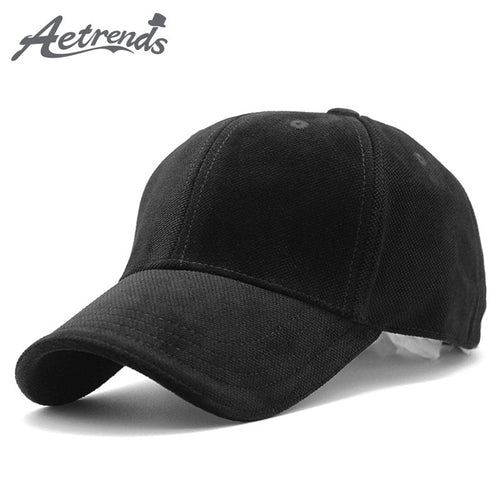 [AETRENDS] Luxury Brand Cotton Velvet Baseball Caps for Men Women Sport Hats Polo Hat Trucker Cap Dad Hat Winter Outdoor Z-3023