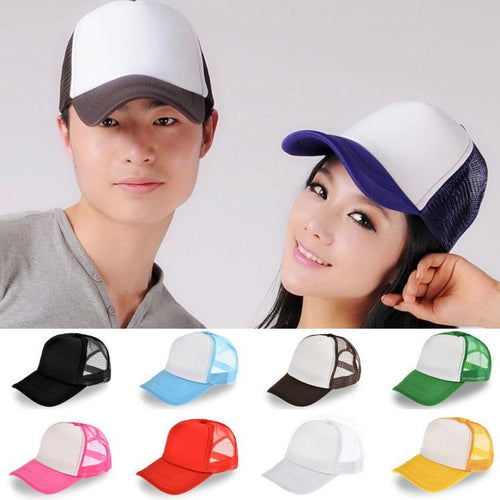 Fashion Snap Solid Fashion Korean cap Cap Trucker Button Hat Baseball Adjustable Regular Foam Unisex Mesh Plain Sports