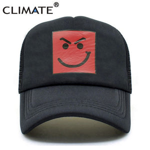 CLIMATE Men Women Summer Trucker Cap Fans Cap Cool Music Caps Summer Mesh Trucker Hat Caps