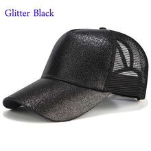 Load image into Gallery viewer, New 2018 Women Ponytail Baseball Cap Messy Bun Dad Hats Summer Snapback Mesh Trucker Hat Casual Girls Hip Hop Adjustable Caps