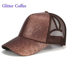 Load image into Gallery viewer, New 2018 Women Ponytail Baseball Cap Messy Bun Dad Hats Summer Snapback Mesh Trucker Hat Casual Girls Hip Hop Adjustable Caps
