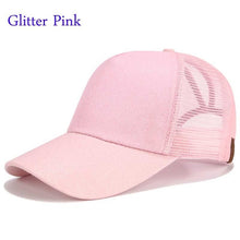 Load image into Gallery viewer, New 2018 Women Ponytail Baseball Cap Messy Bun Dad Hats Summer Snapback Mesh Trucker Hat Casual Girls Hip Hop Adjustable Caps