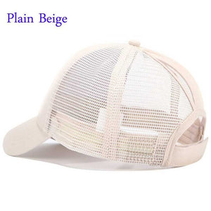 New 2018 Women Ponytail Baseball Cap Messy Bun Dad Hats Summer Snapback Mesh Trucker Hat Casual Girls Hip Hop Adjustable Caps