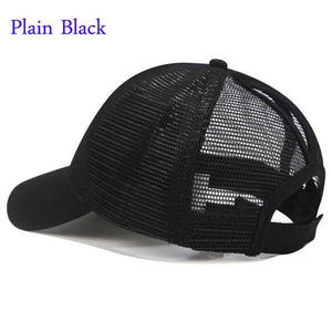 New 2018 Women Ponytail Baseball Cap Messy Bun Dad Hats Summer Snapback Mesh Trucker Hat Casual Girls Hip Hop Adjustable Caps