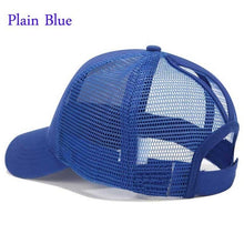 Load image into Gallery viewer, New 2018 Women Ponytail Baseball Cap Messy Bun Dad Hats Summer Snapback Mesh Trucker Hat Casual Girls Hip Hop Adjustable Caps