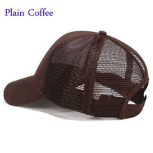 Load image into Gallery viewer, New 2018 Women Ponytail Baseball Cap Messy Bun Dad Hats Summer Snapback Mesh Trucker Hat Casual Girls Hip Hop Adjustable Caps