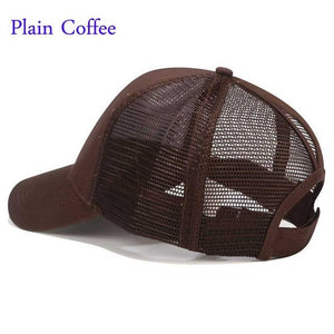 New 2018 Women Ponytail Baseball Cap Messy Bun Dad Hats Summer Snapback Mesh Trucker Hat Casual Girls Hip Hop Adjustable Caps