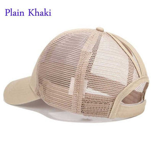 New 2018 Women Ponytail Baseball Cap Messy Bun Dad Hats Summer Snapback Mesh Trucker Hat Casual Girls Hip Hop Adjustable Caps