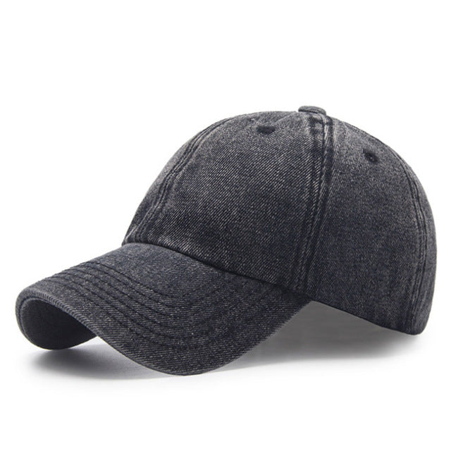 [AETRENDS] Cotton Blue Black Denim Baseball Cap Men Women Sport Hat Trucker Outdoor Baseball Hats Polo Hat Cap Z-6685