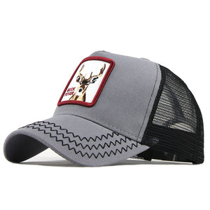 [FLB] Baseball Cap For Men Women Summer Mesh Embroidery Buck Trucker Bones Snapback Hip Hop Hat Casual Cotton Casquette Cap F193