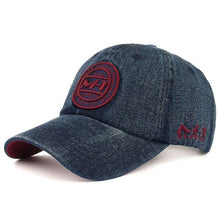 Load image into Gallery viewer, Unisex Women Men Washable Denim Baseball Cap Embroidery Letters Patch Vintage Trucker Hat Sun Hat