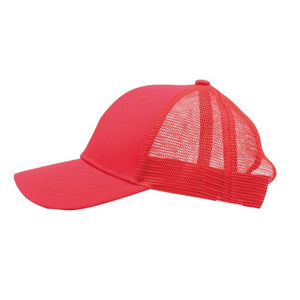 Men Women Mesh Patchwork Ponytail Baseball Cap Unisex Breathable Adjustable Snapback Trucker Golf Peaked Hat Outdoor Headwear