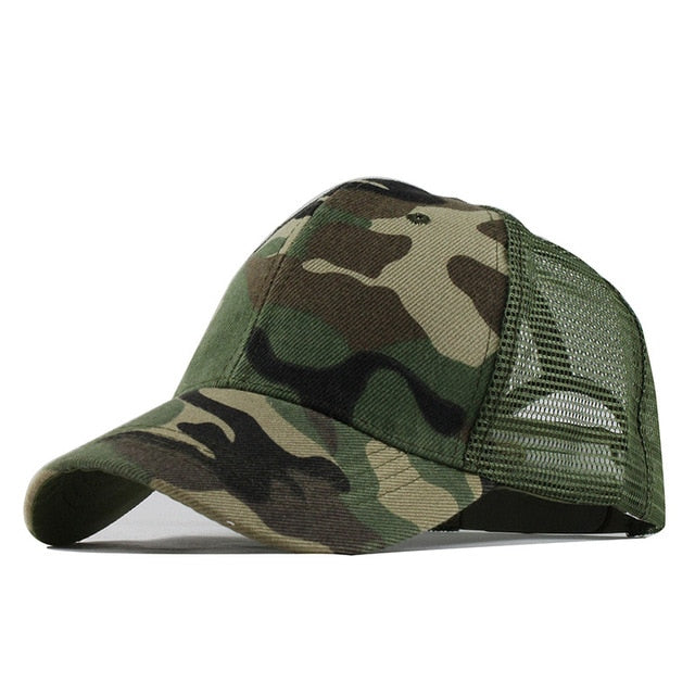 [FLB] Camo Mesh Baseball Cap Men Camouflage Caps Masculino Summer Hat Men Army Cap Trucker Snapback Hip Hop Dad Hat F141