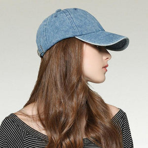 COKK 2018 New Denim Baseball Cap Women Washed Cotton Snapback Hats For Women Men Trucker Cap Dad Hat Female Bone Gorra Casquette