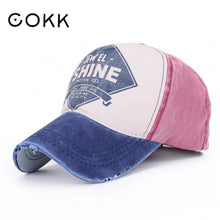 Load image into Gallery viewer, COKK Men Baseball Cap Women Snapback Cap Fitted Bone Baseball Hats For Men And Women Dad Hat Trucker Cap Washed Cotton Casquette