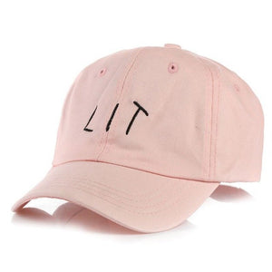 LIT Hip Hop Baseball Cap Embroidery Dad Hats for Women Men Black Snapback Caps Summer Adjustable Fitted Trucker Hat Curved Brim